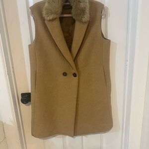 Marciano Camel Double-Breasted Vest